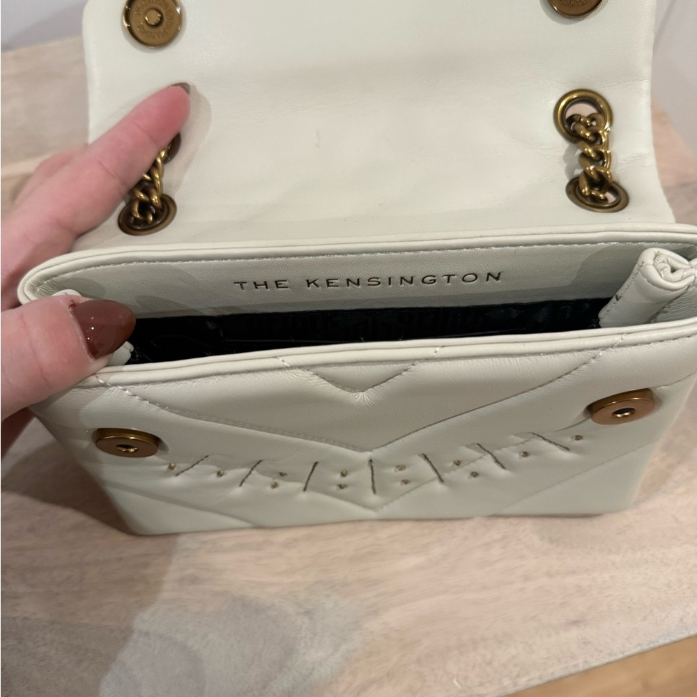 Kurt Geiger Cream Crossbody Bag with Embroidered Eye - Picture 4 of 5